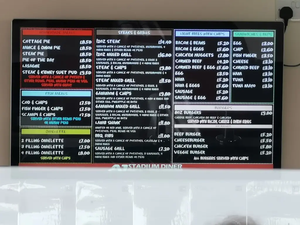 Menu_A1 Stadium Diner_Colsterworth_immagine_3