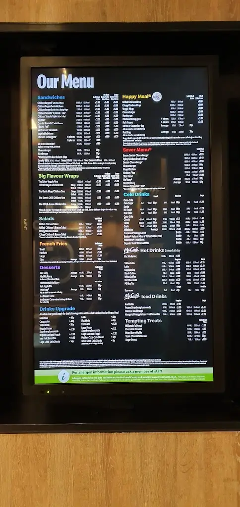 Menü_McDonald's_Colsterworth_Bild_1