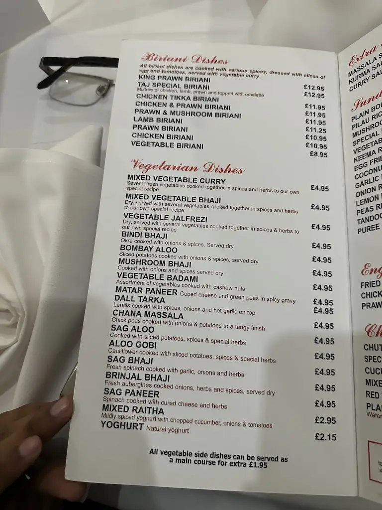 Menu_The Taj Mahal_Colnbrook_image_2