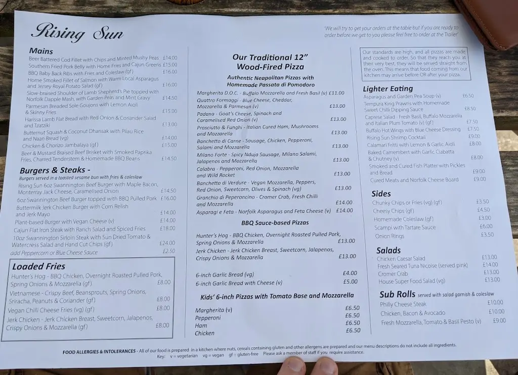 Menu_Rising Sun Coltishall_Coltishall_image_2