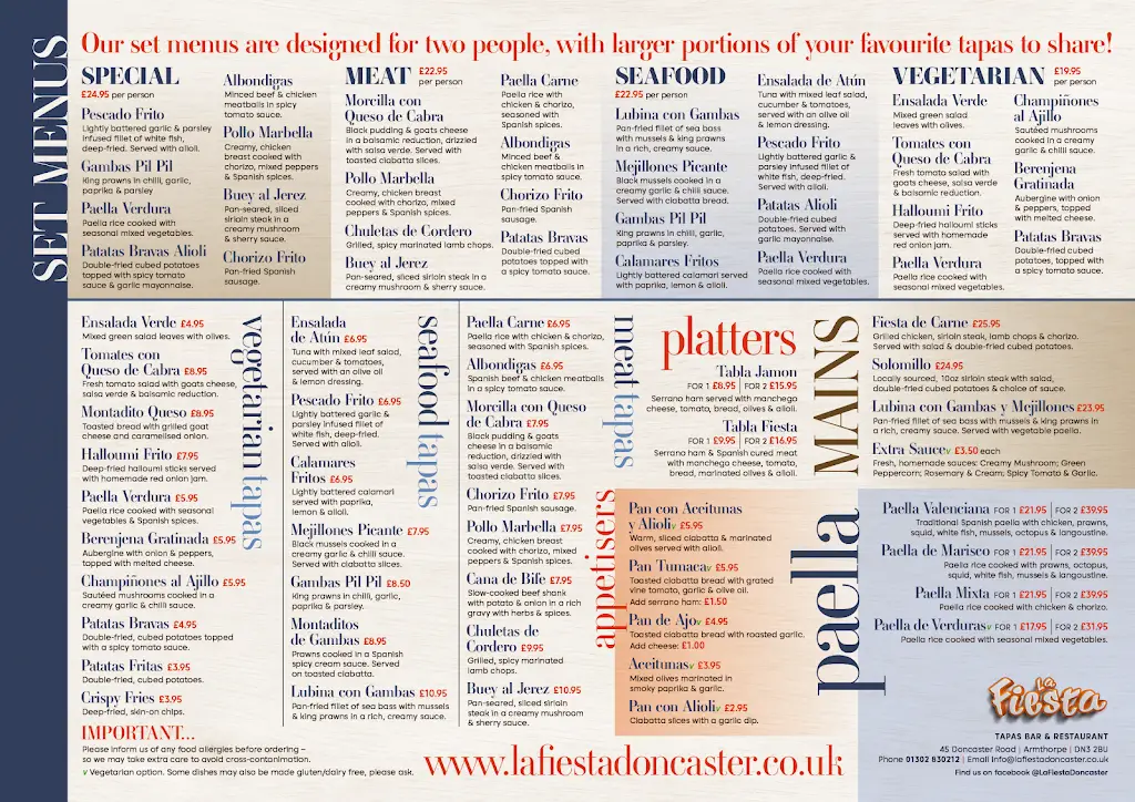 Menu_La Fiesta_Armthorpe_image_1