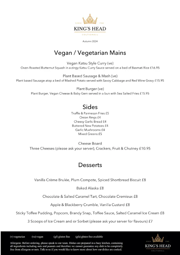 Menu_King's Head Coltishall_Coltishall_image_4