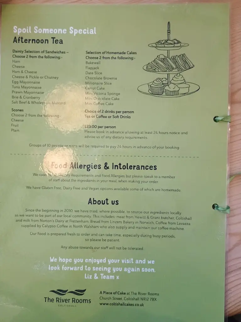 Menu_A Piece Of Cake_Coltishall_image_3