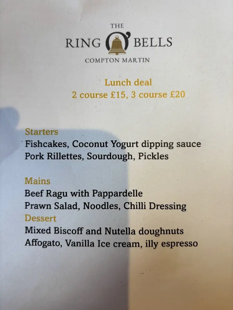 Menu_The Ring O Bells Pub compton martin_Compton Martin_imagen_2