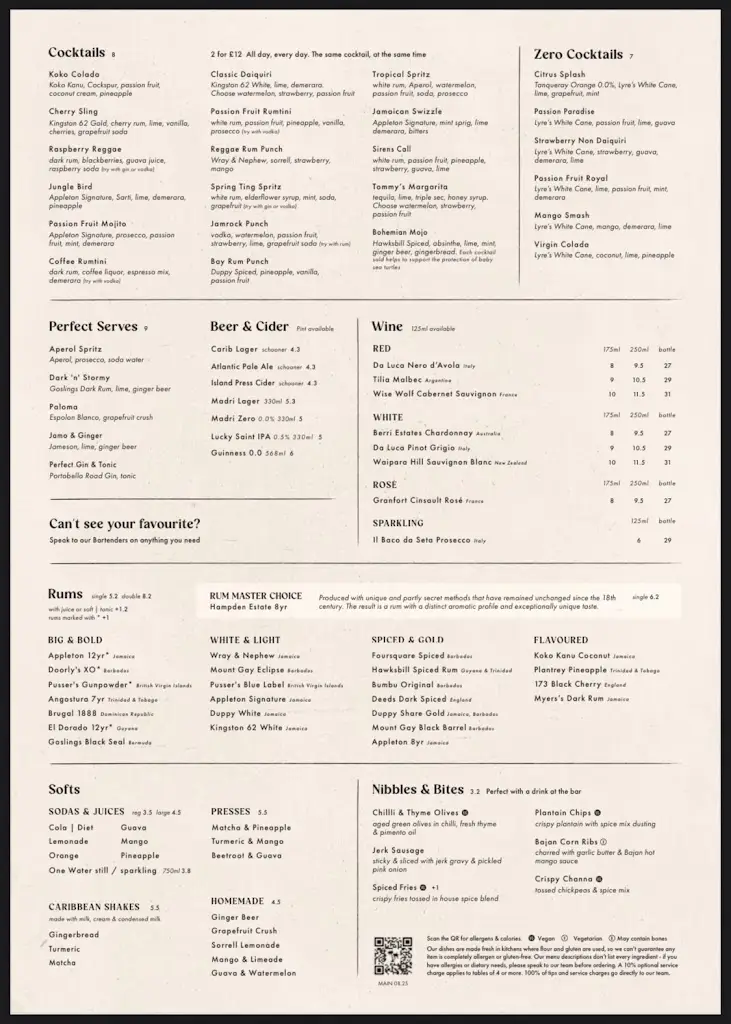 Menu_Turtle Bay Romford_Collier Row_image_1