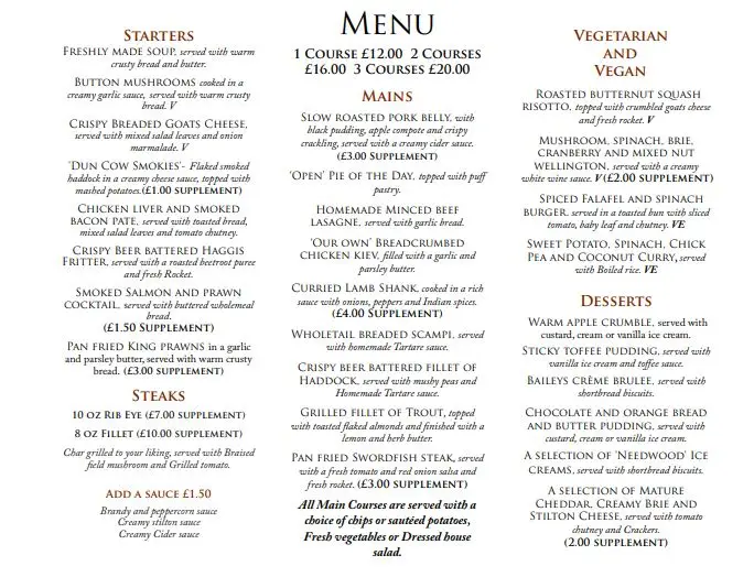 Menu_Ye Olde Dun Cow_Colwich_image_2