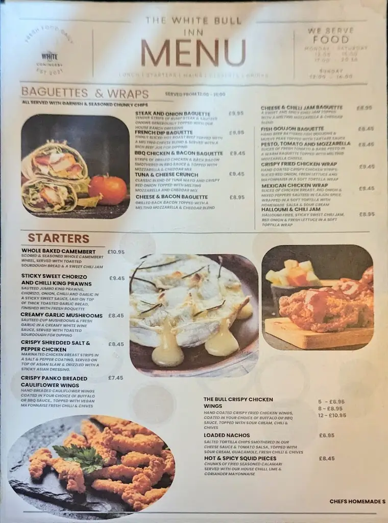 Menu_The White Bull, Coningsby_Coningsby_image_1
