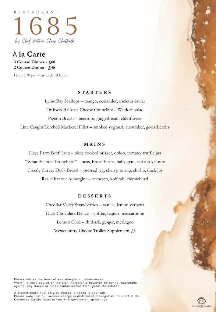Menu_Restaurant 1685_Colyton_image_1