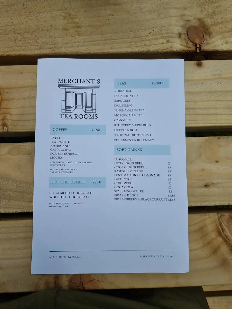 Menu_Merchant's Tea Rooms_Colyton_immagine_2