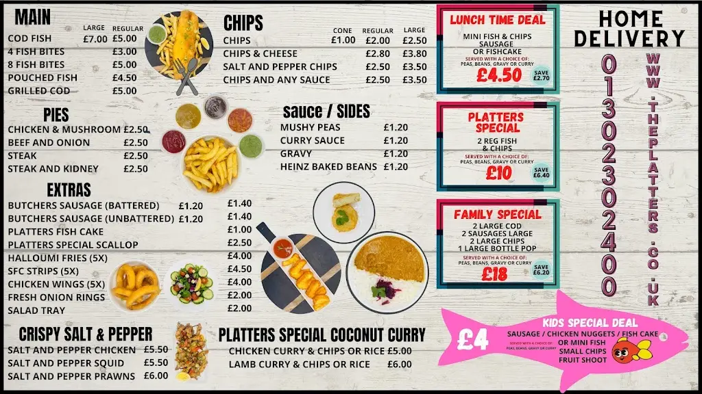 Menu_The Platters_Armthorpe_imagen_1