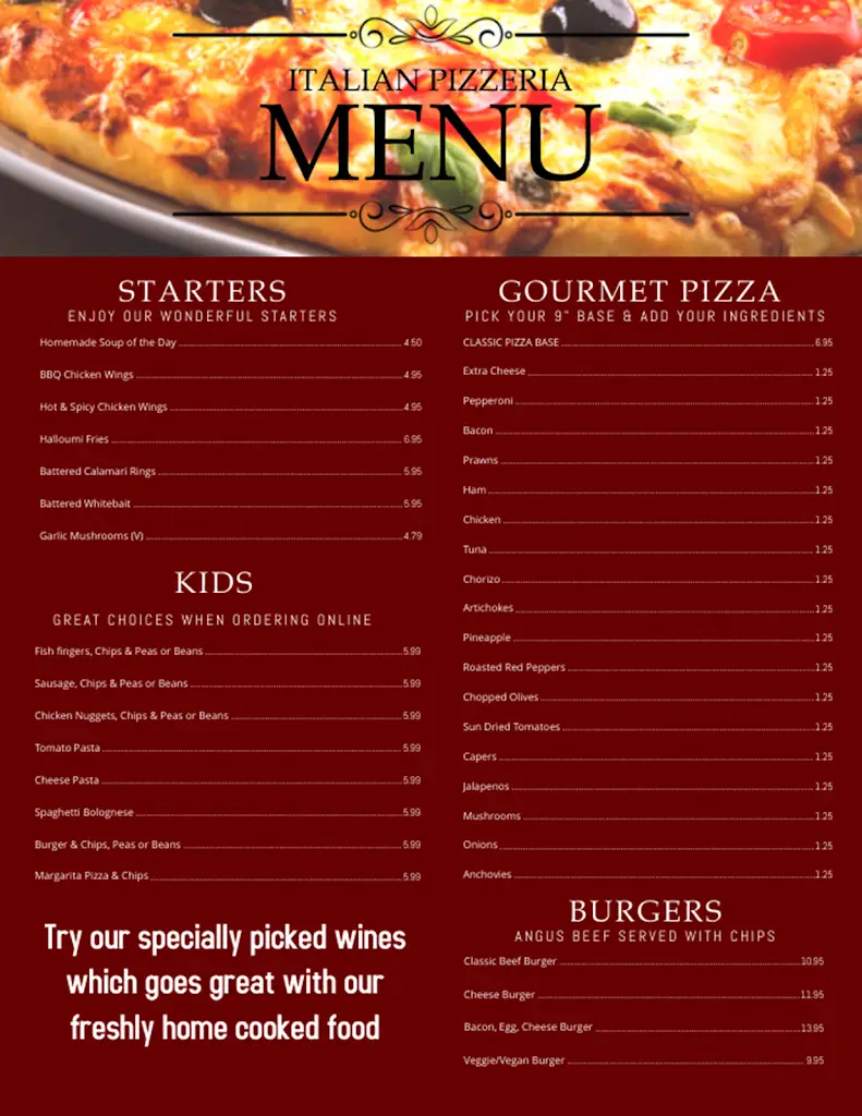 Menu_George and Dragon Hotel_Compton_image_4