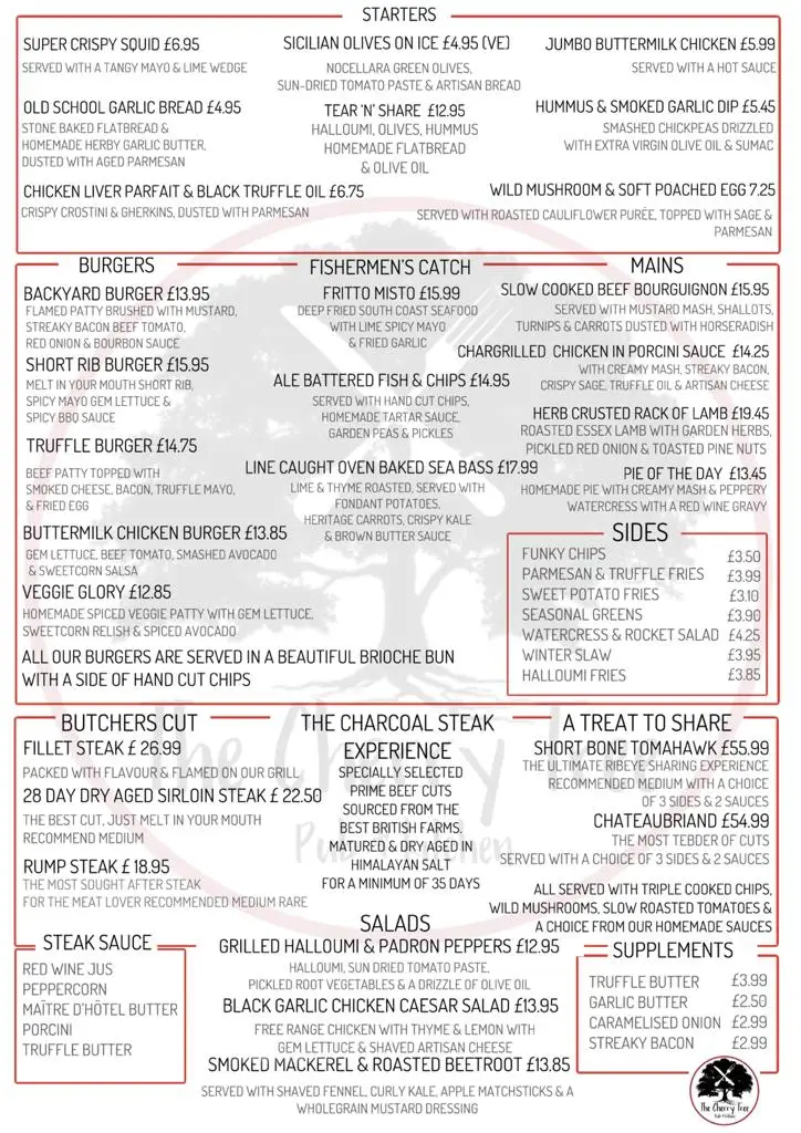 Menu_The Cherry Tree_Copthorne_image_1