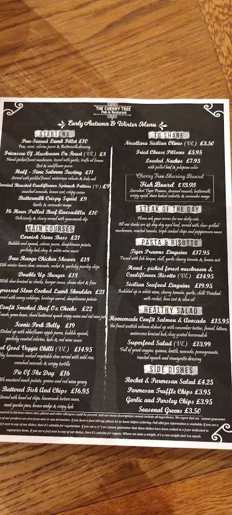 Menu_The Cherry Tree_Copthorne_image_4