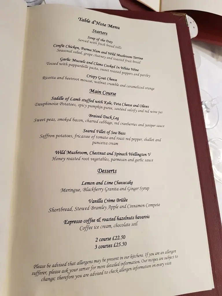 Menu_Lion D'Or_Copthorne_image_1