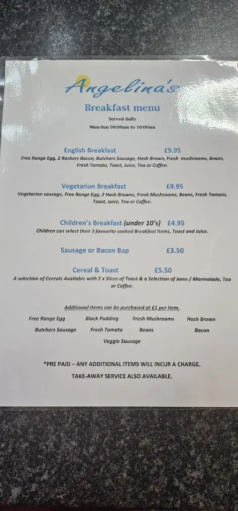 Menu_Angelina's Restaurant_Clevedon_image_1