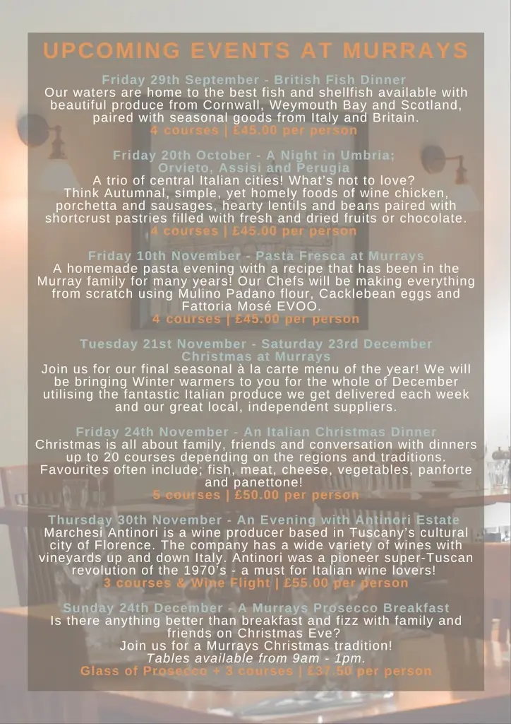 Menu_Murrays of Clevedon_Clevedon_immagine_1