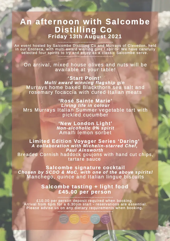 Menu_Murrays of Clevedon_Clevedon_immagine_2