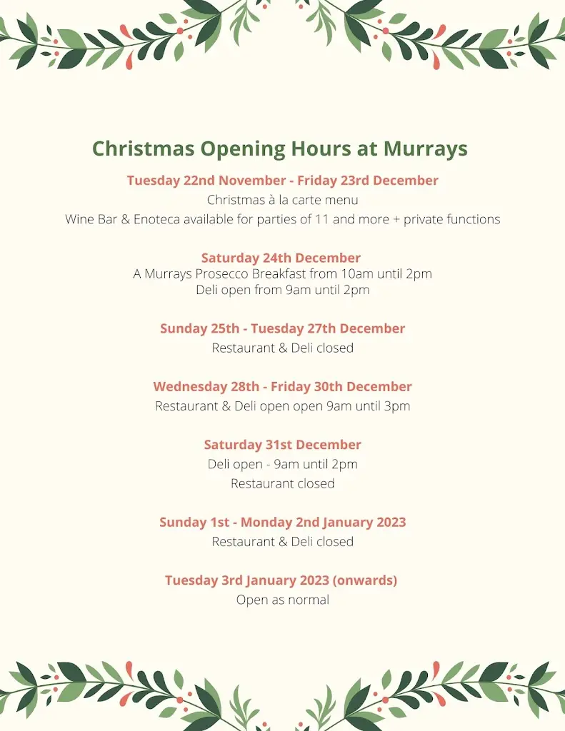 Menu_Murrays of Clevedon_Clevedon_immagine_4