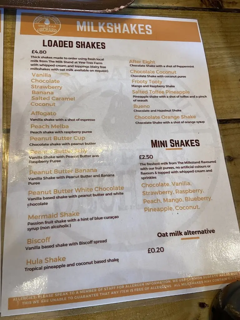 Menü_The Pear Orchard_Clevedon_Bild_2