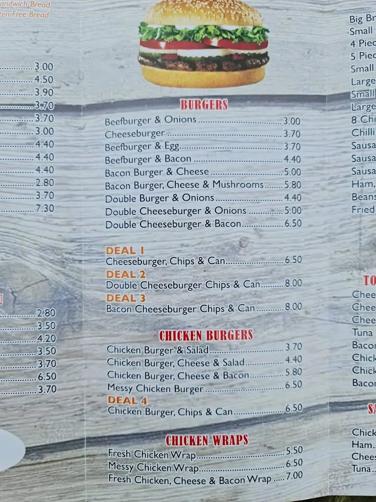 Menu_H & H Burgers_Clevedon_image_1
