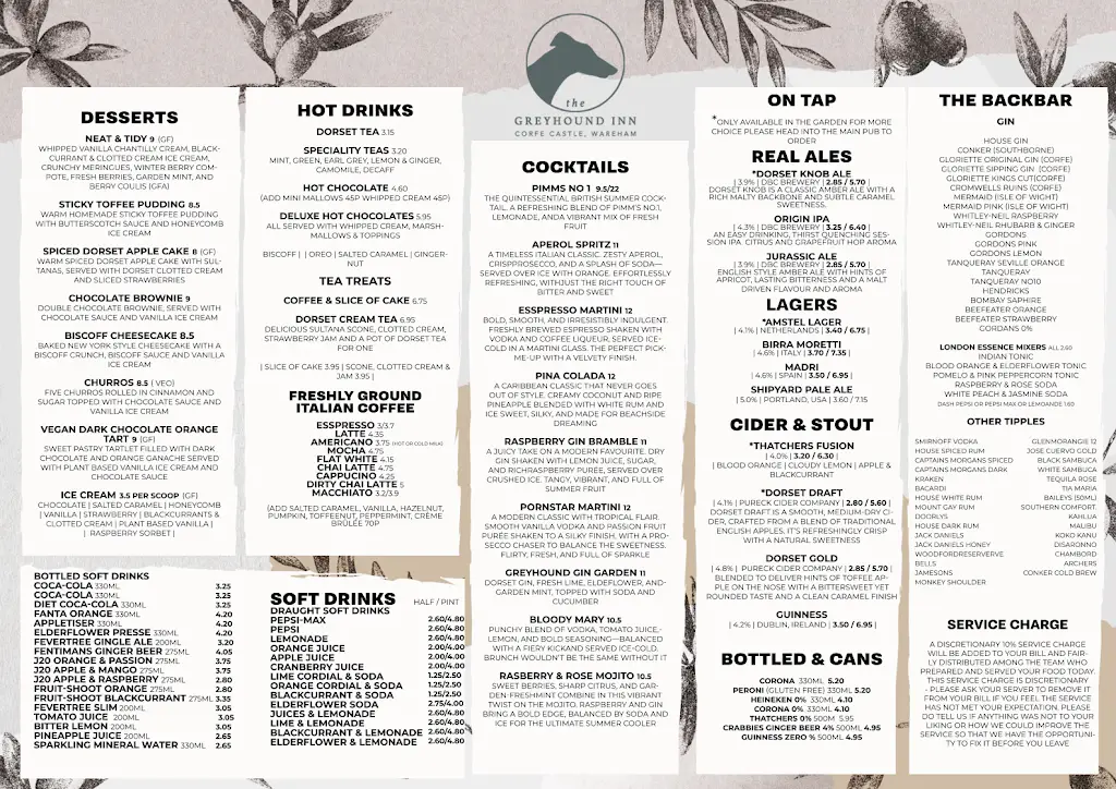 Menu_The Greyhound Inn_Corfe Castle_image_1