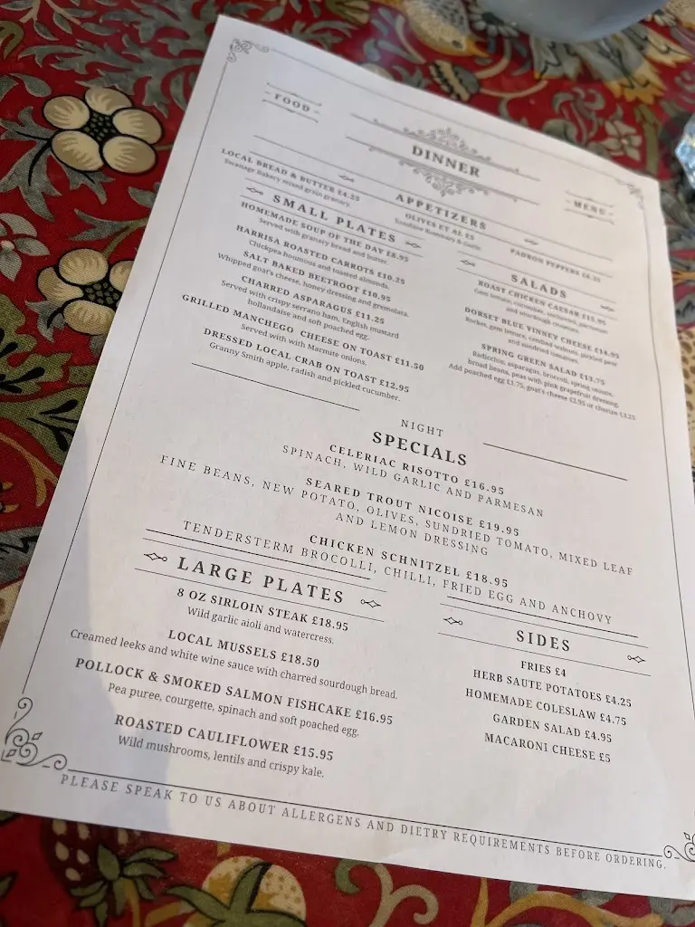 Menu_The Pink Goat Corfe Castle_Corfe Castle_image_3