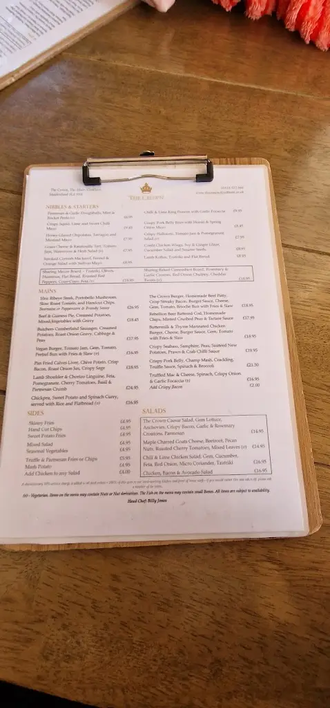 Menu_The Crown of Cookham_Cookham_image_4