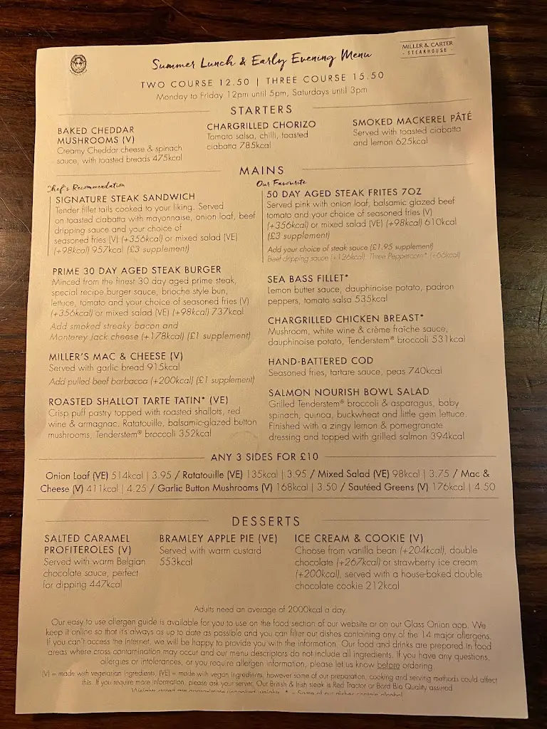 Menu_Miller & Carter Bessacarr_Armthorpe_image_4