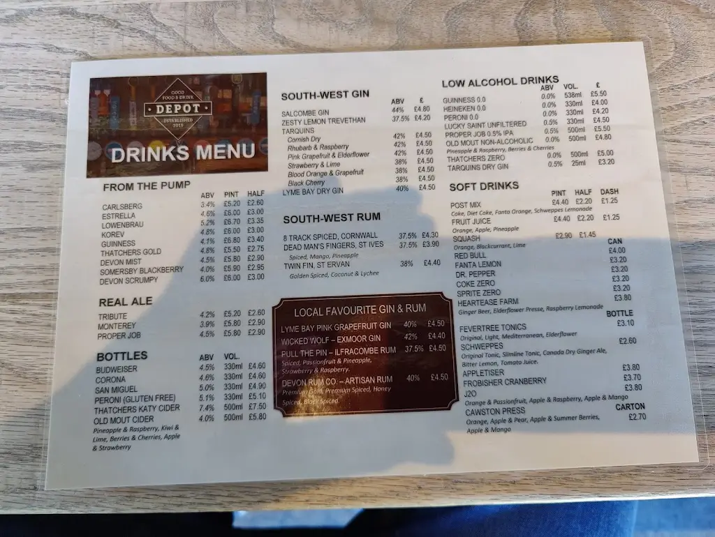 Menu_Depot Eatery_Combe Martin_image_1