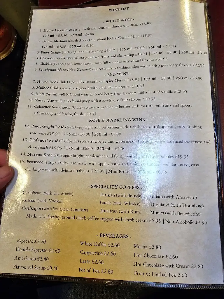 Menu_The Smugglers Restaurant_Combe Martin_image_1