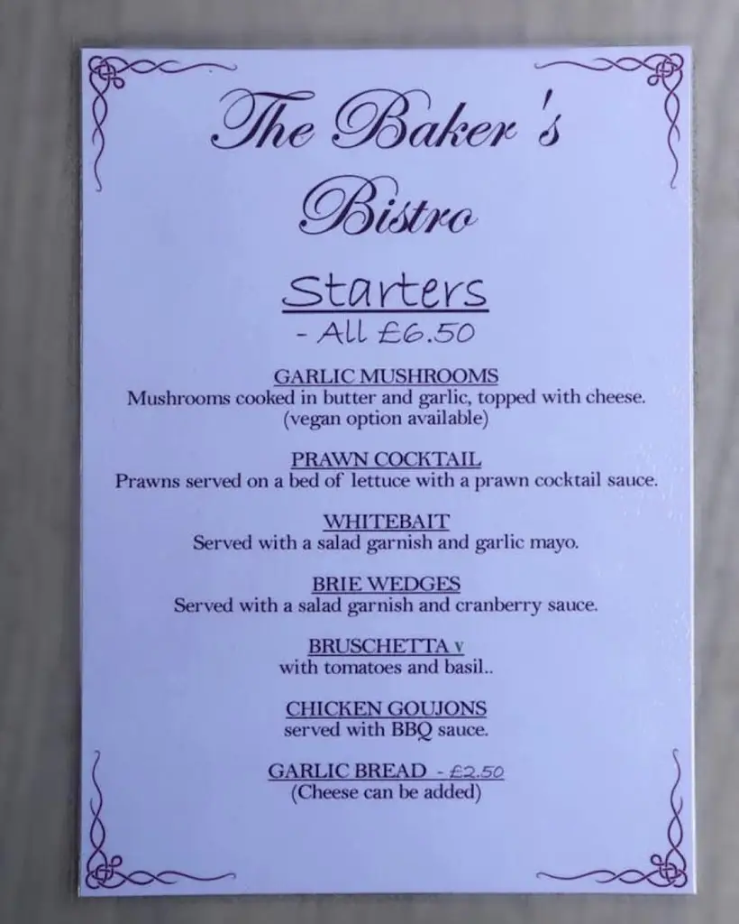 Menu_The Bakers Bistro_Combe Martin_image_2