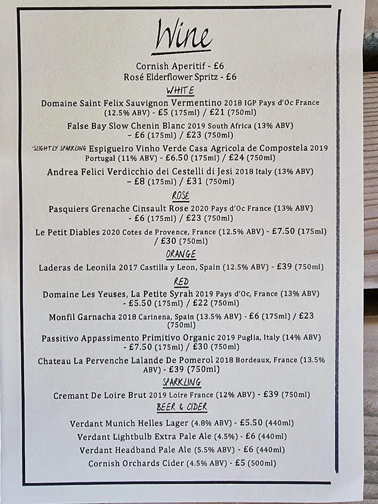 Menu_Restaurant MINE_Cornwall_image_1