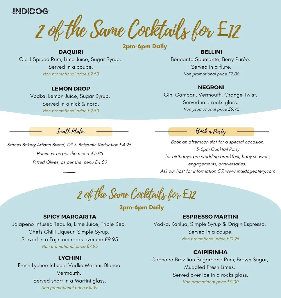 Menu_INDIDOG Harbourside Restaurant_Cornwall_immagine_4