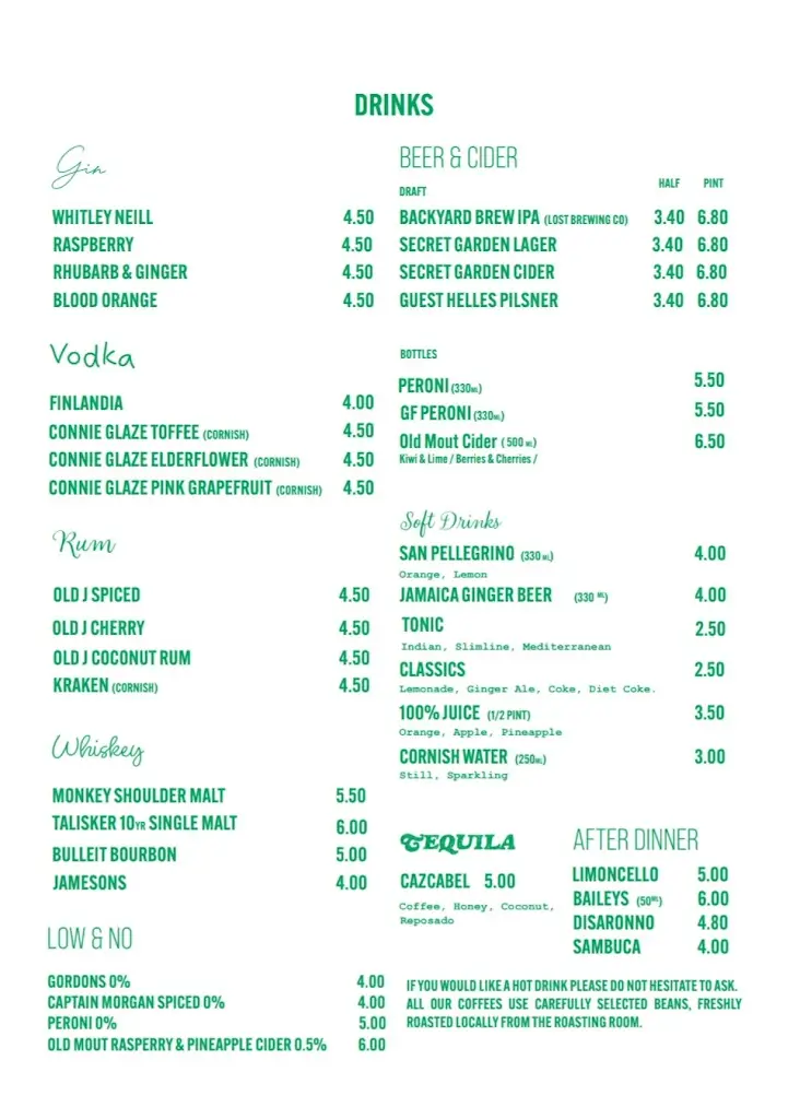 Menu_Secret Garden_Cornwall_image_1