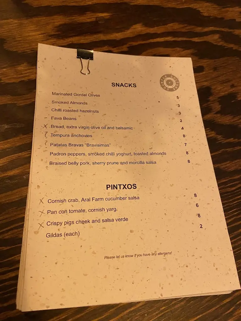 Menu_Counterculture - Pintxo cornwall_Cornwall_image_3