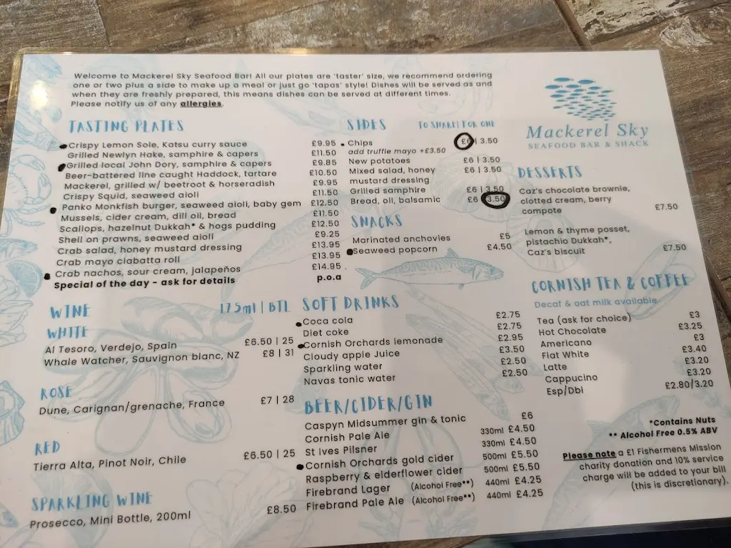 Menu_Mackerel Sky Seafood Bar_Cornwall_immagine_3