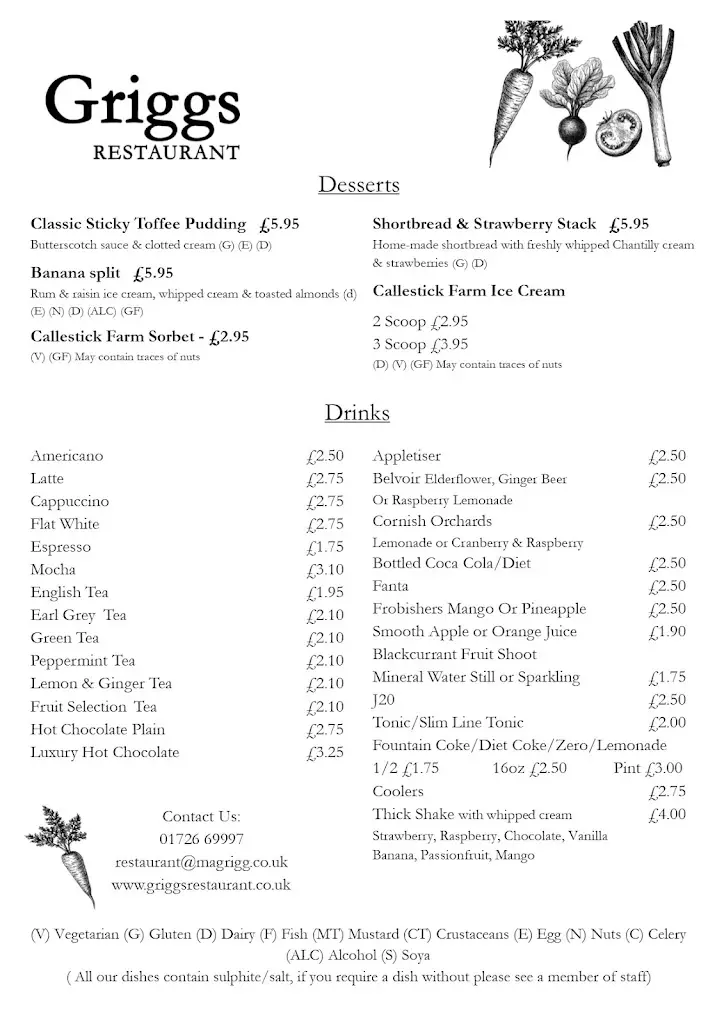 Menu_Griggs Restaurant_Cornwall_image_2