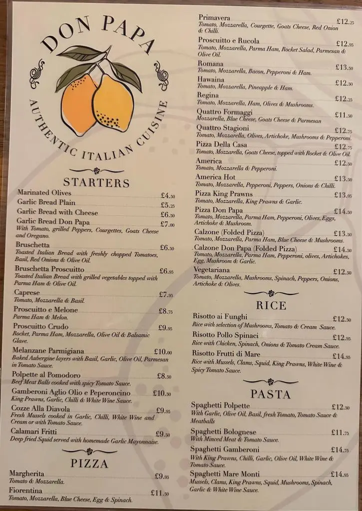 Menu_Don Papa_Addlestone_image_2