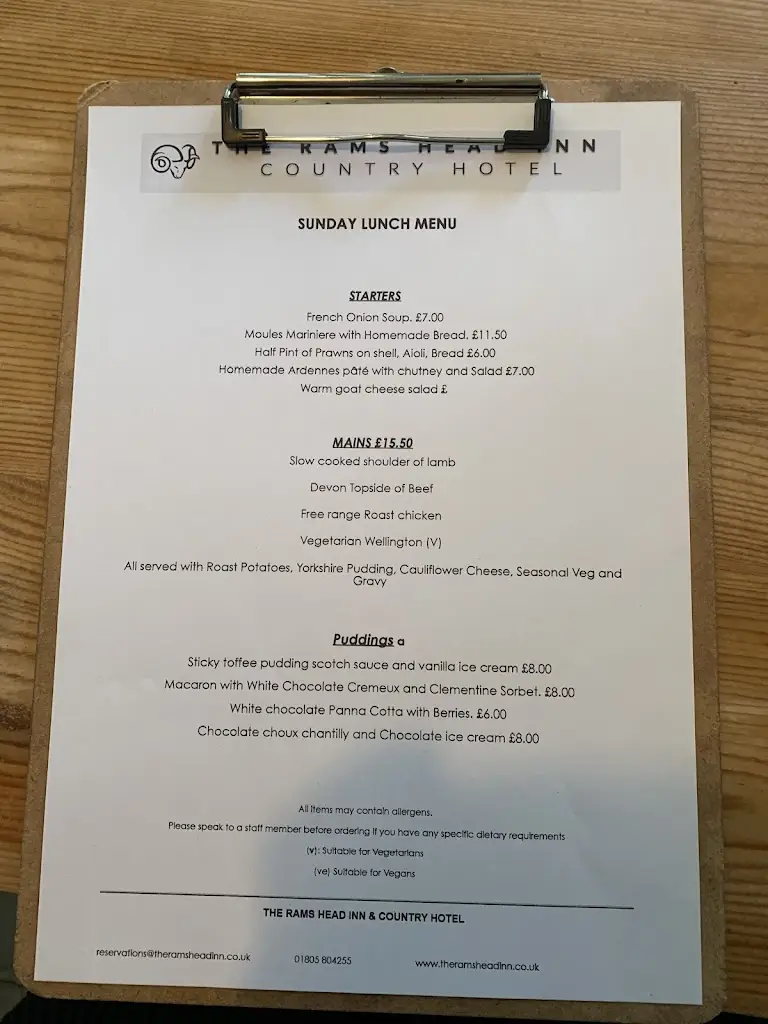 Menu_The Rams Head Inn_Copplestone_image_2