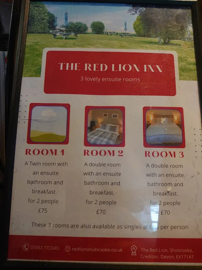 Menu_The Red Lion_Copplestone_image_1