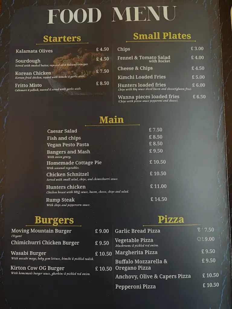 Menu_The Kirton Cow Pub & Kitchen_Copplestone_image_1