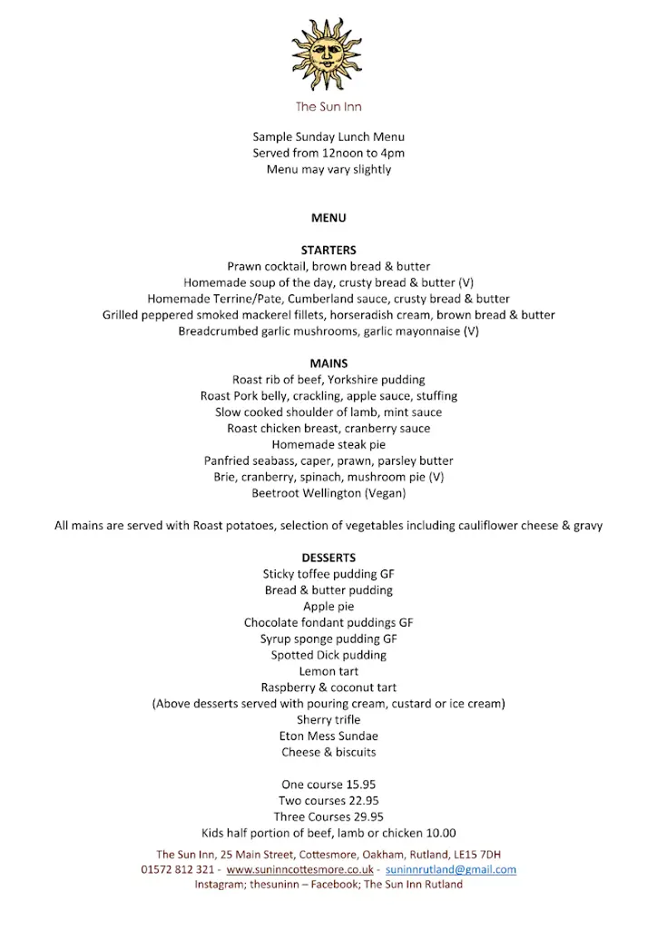 Menu_The Sun Inn_Cottesmore_image_4