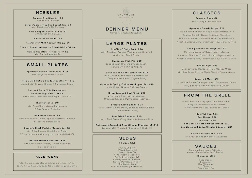 Menu_Sycamore Corbridge_Corbridge_image_1