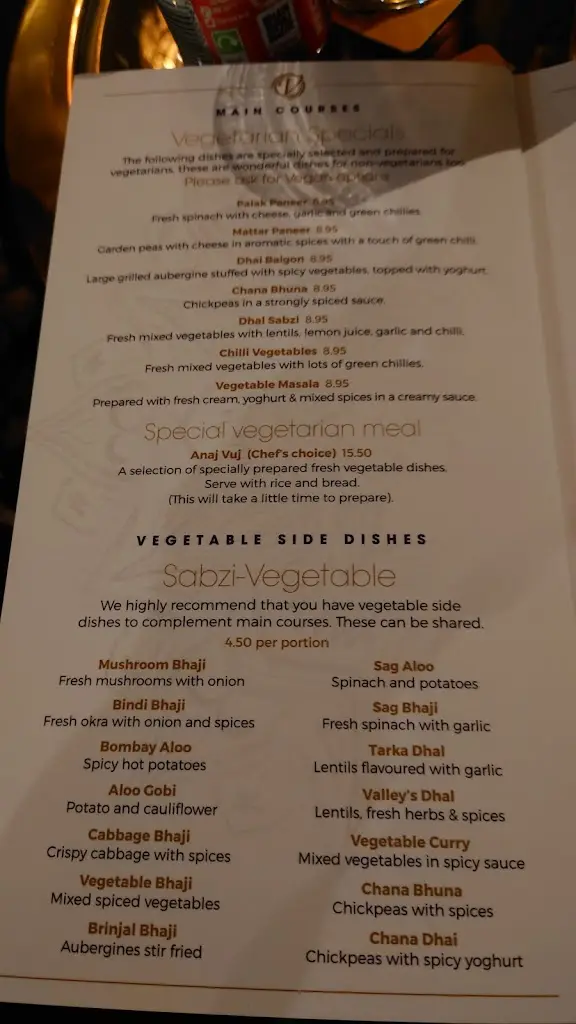 Menu_The Valley_Corbridge_image_1