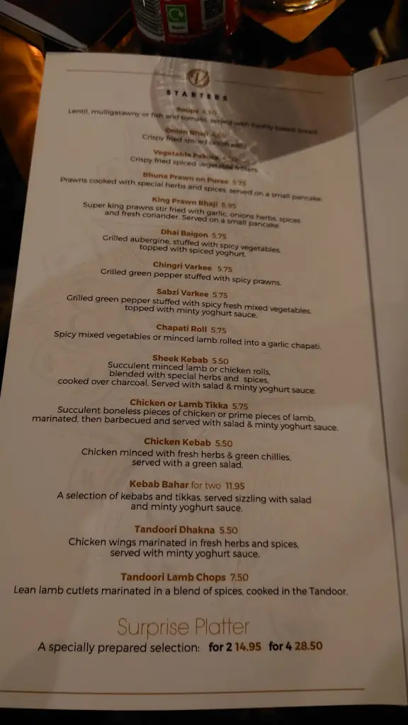 Menu_The Valley_Corbridge_image_3