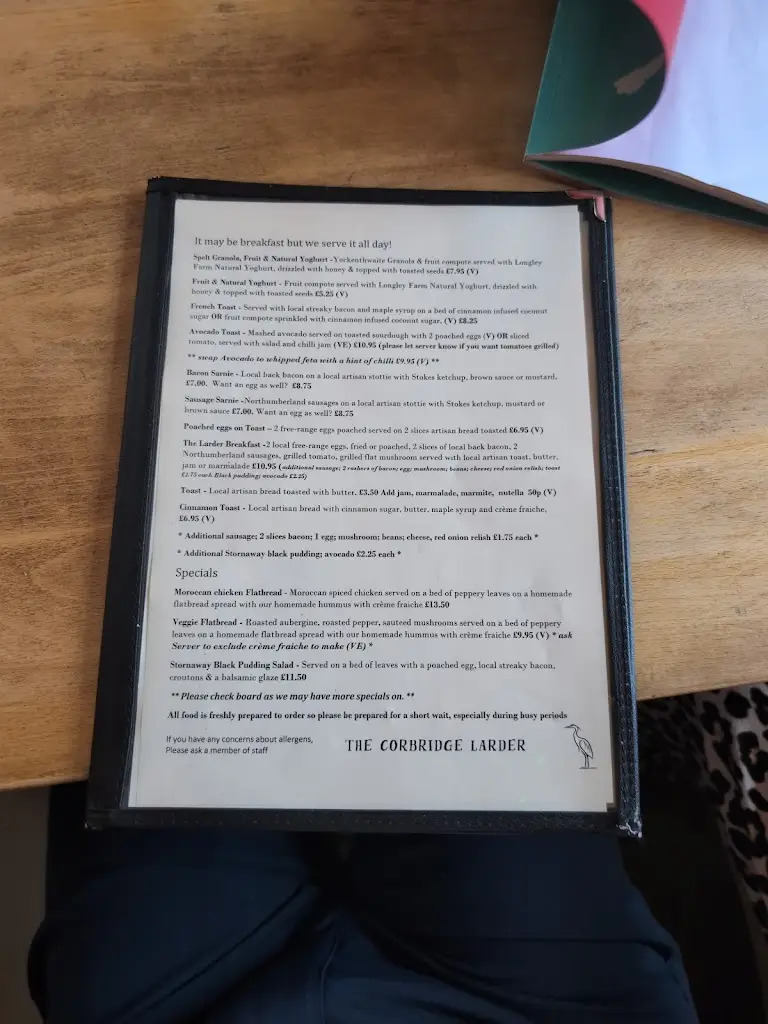 Menu_The Corbridge Larder_Corbridge_image_1