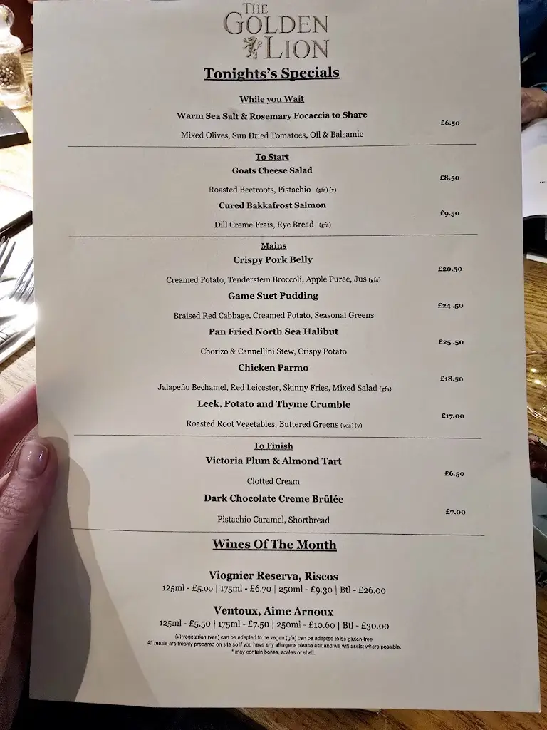Menu_Golden Lion_Corbridge_image_2
