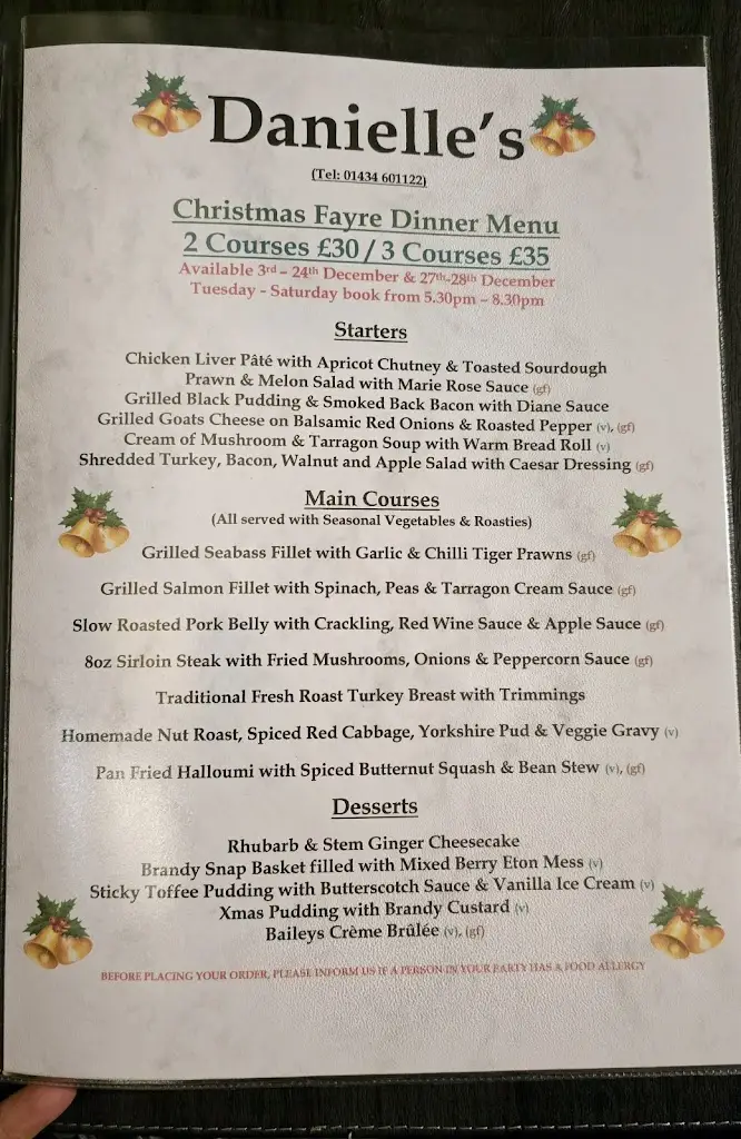 Menu_Danielle's Bistro_Corbridge_image_1