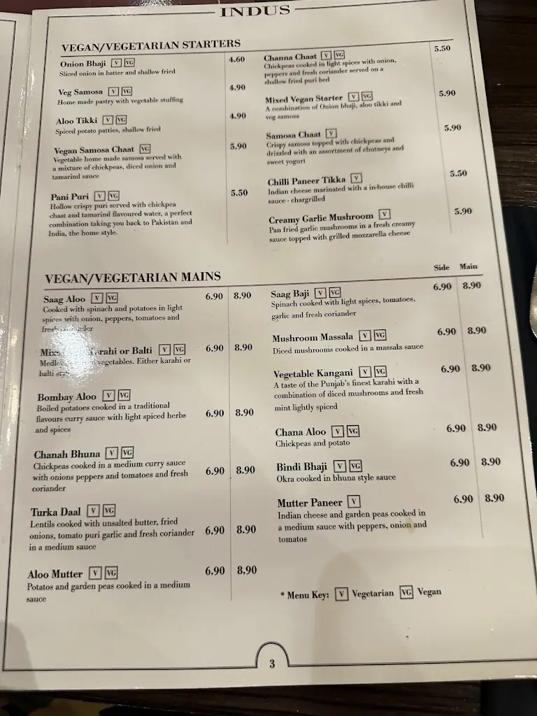 Menu_The Indus Restaurant & Bar Conisbrough_Conisbrough_image_1