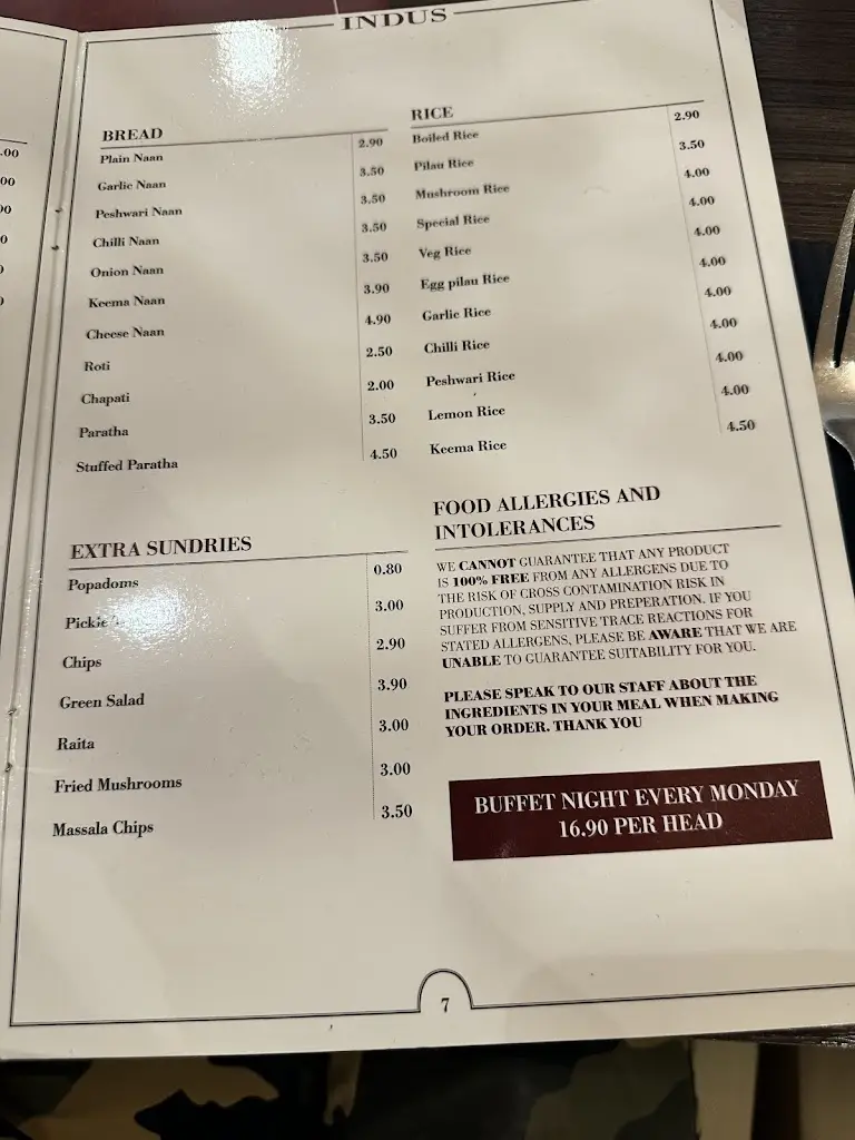 Menu_The Indus Restaurant & Bar Conisbrough_Conisbrough_image_2